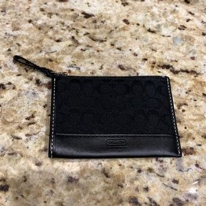 Coach small change wallet black